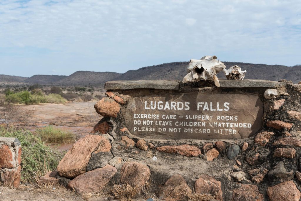 Lugard's Falls-Warning Sign-Tsavo East-Mateys Wild Tours
