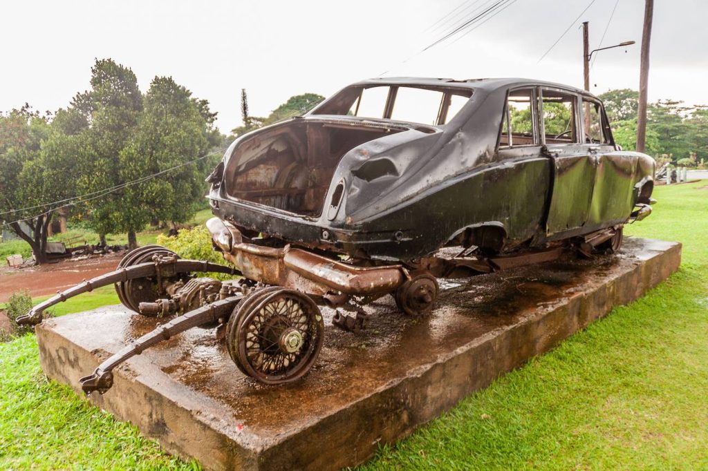 Royal car at the Palace of the King of Buganda grounds in Kampala, Uganda-Mateys Wild Tours