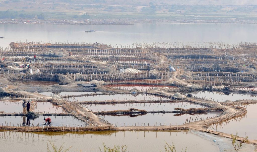 Salt Farms in Lake Katwe-Queen Elizabeth National Park, Uganda.