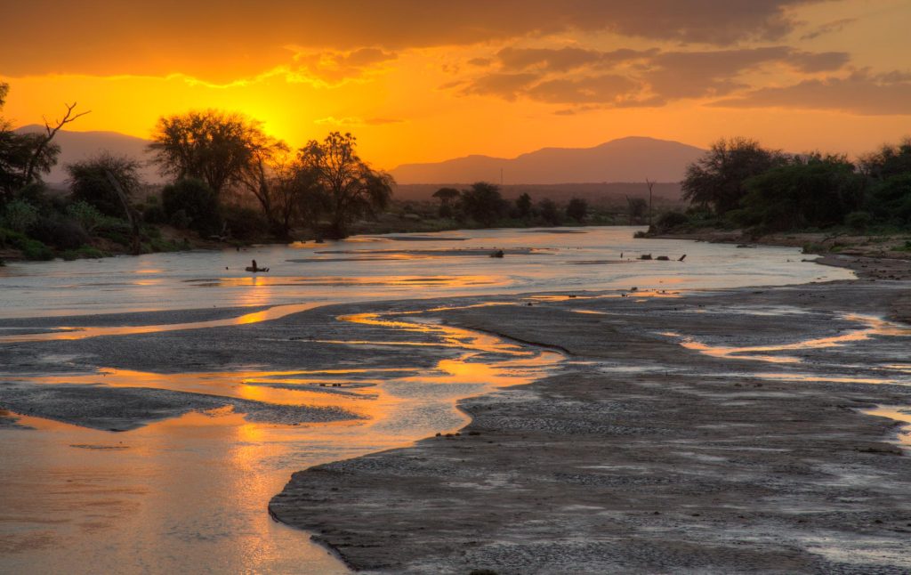 Samburu National Reserve Sunset River Bank-Mateys Wild Tours