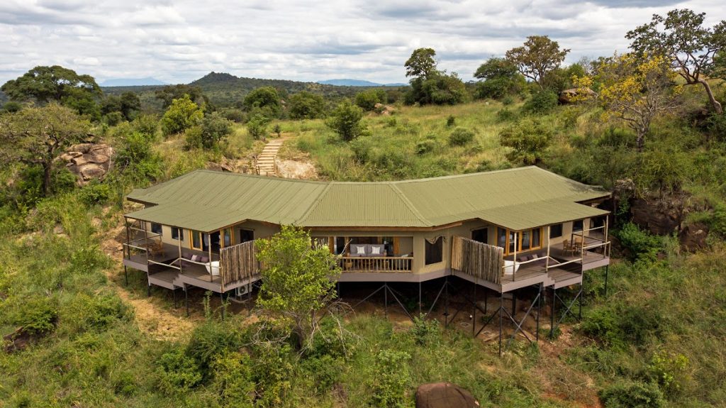 Aerial view of Accommodations in December.